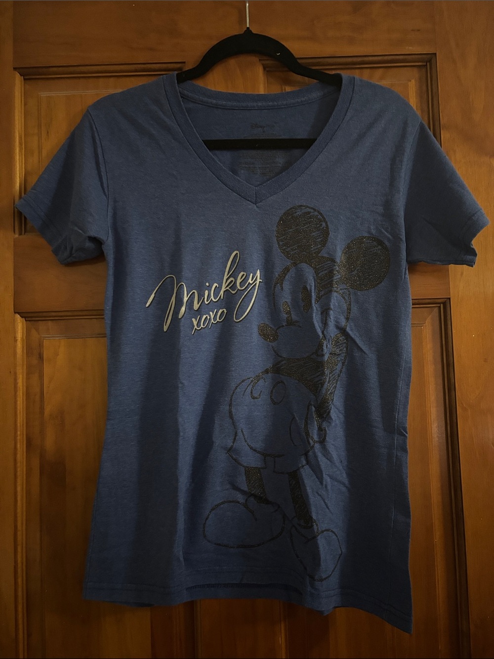 Disney V-Neck Mickey Graphic Tee - Blue